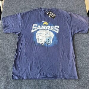 Buffalo Sabres Shirt Mens XL Blue NHL Hockey Graphic Helmet T-Shirt Short Sleeve